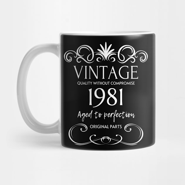 Vintage 1981 - Birthday Gift For Men by Fluen